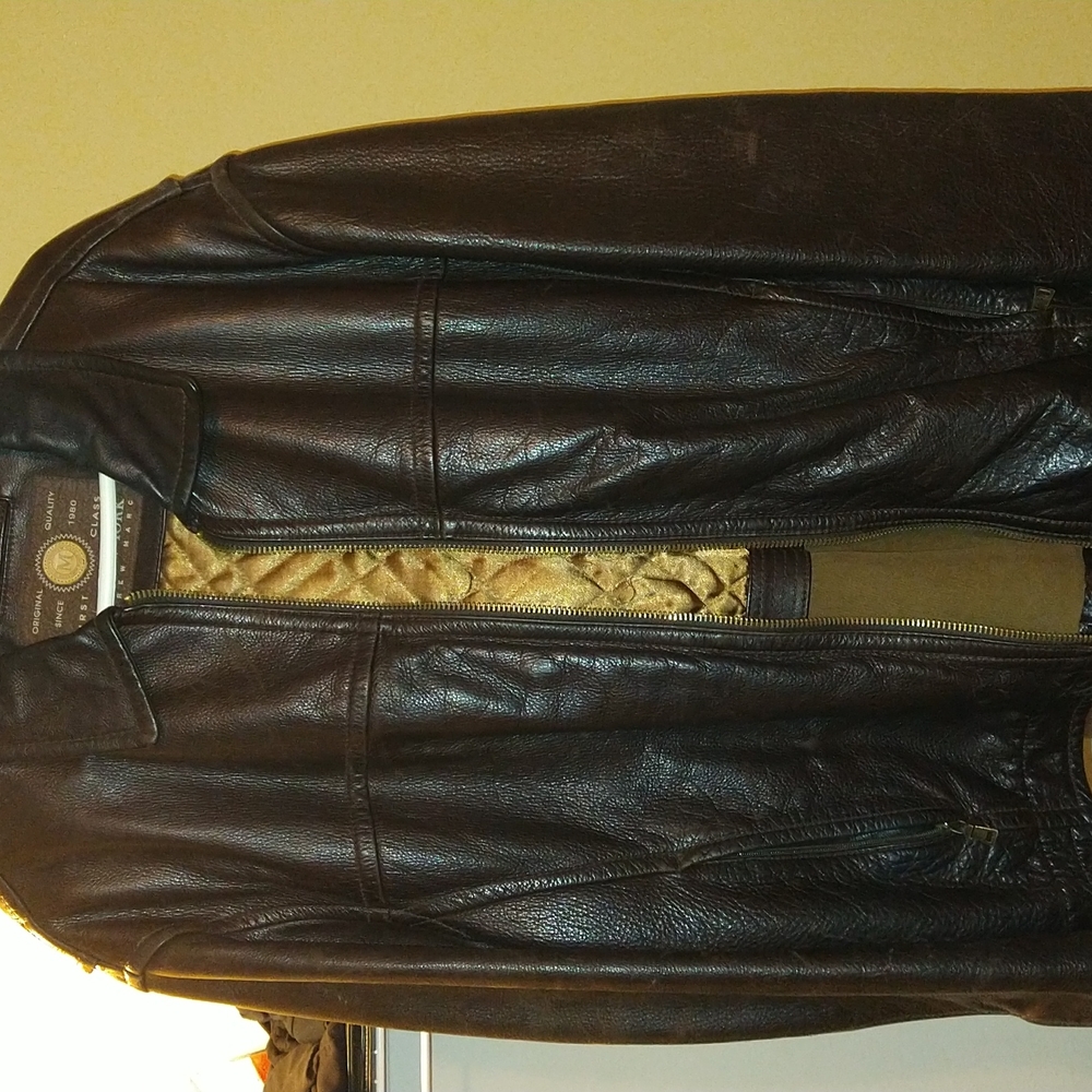 Leather coat by Andrew Marc